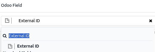 Menu a tendina Campo Laundry ERP