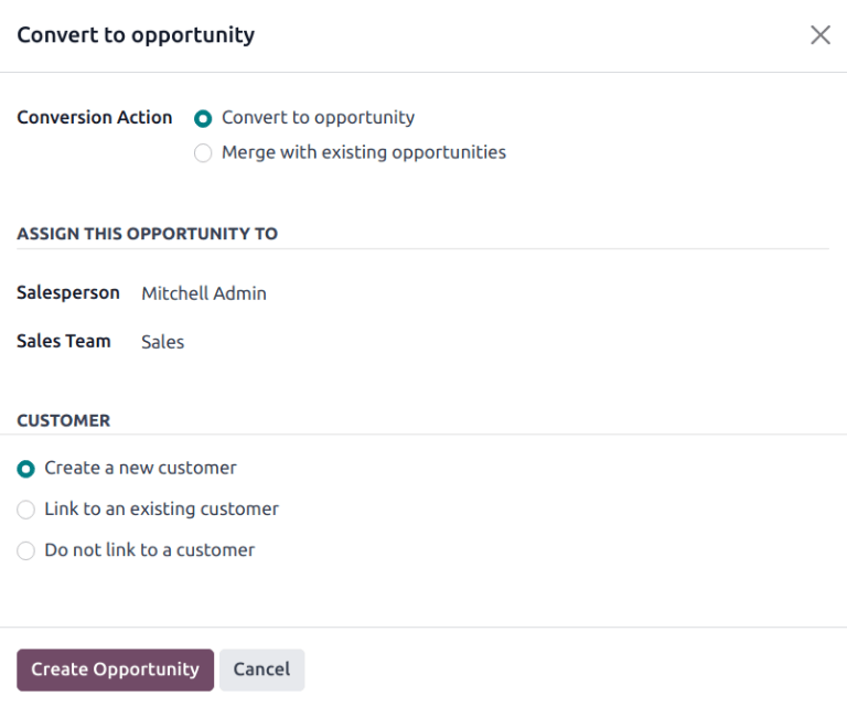 Popup Crea opportunita