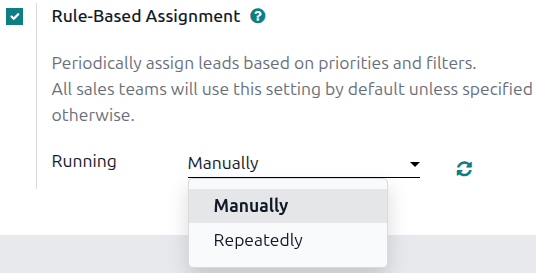 Impostazione Assegnazione basata su regole nelle impostazioni CRM
