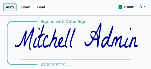 Opzioni per adottare una firma più opzione cornice hash