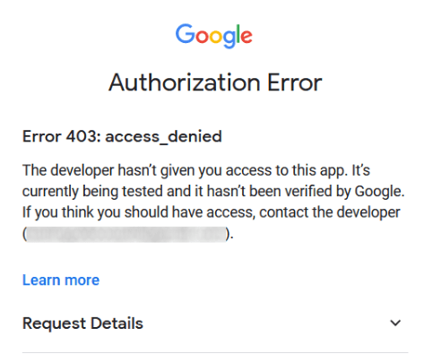 Errore 403 Accesso Negato.