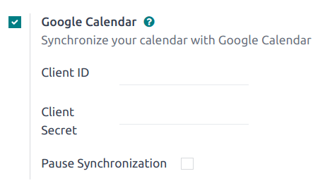 La casella Google Calendar nelle Impostazioni Generali.