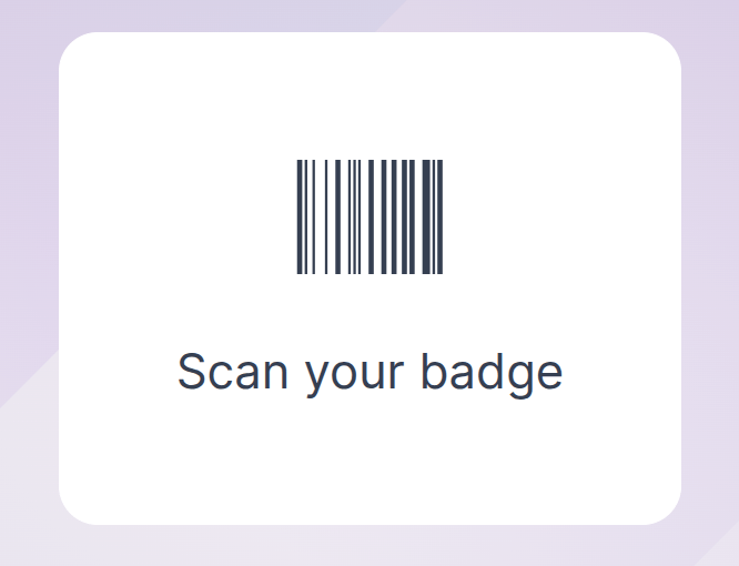 Vista Chiosco Presenze che mostra l'immagine scansiona badge