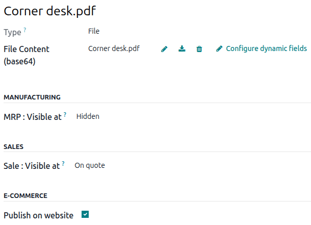 Modulo documento con PDF caricato