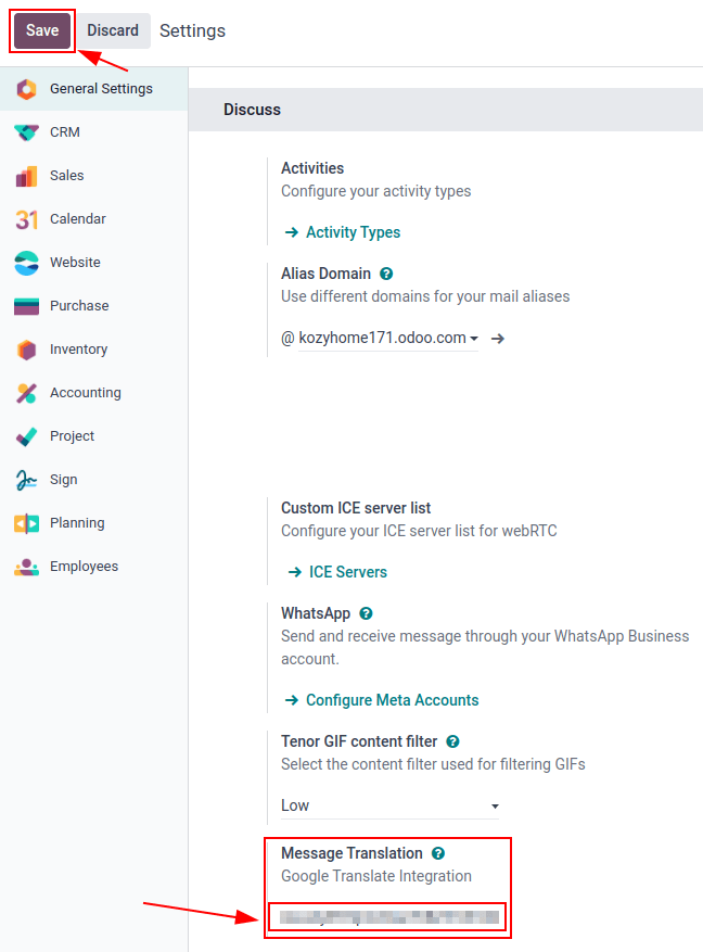 Configurazione della chiave API in Laundry ERP dalla Console API di Google