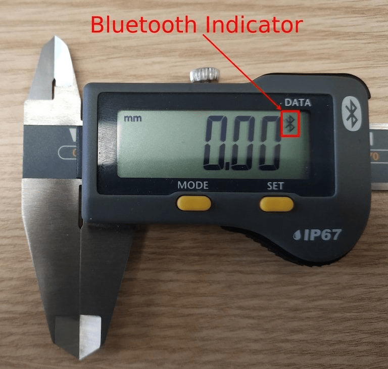 Indicatore Bluetooth sullo strumento di misura