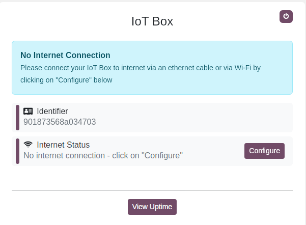 Hotspot WiFi dell'IoT Box