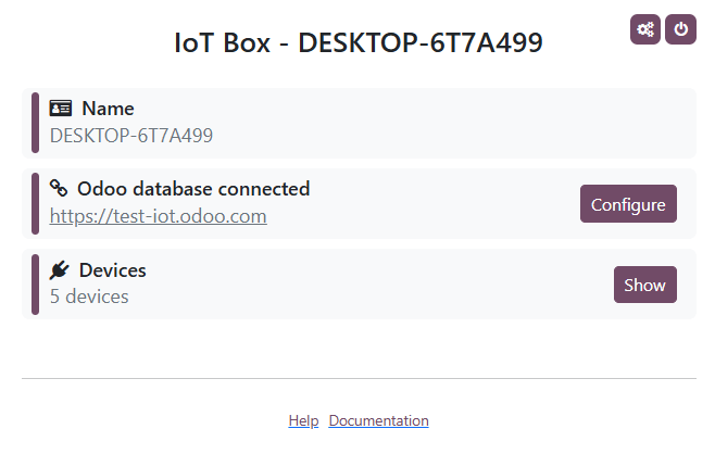 Homepage di Windows virtual IoT