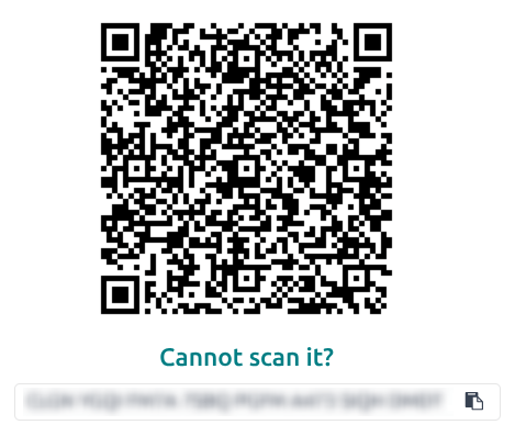 Un codice segreto 2FA nel popup di autenticazione.