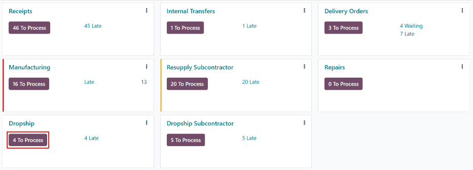 Clicca il pulsante verde sulla scheda Dropship per visualizzare tutti gli ordini dropship