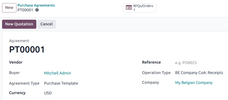 Pulsante smart RdP su un modello di acquisto