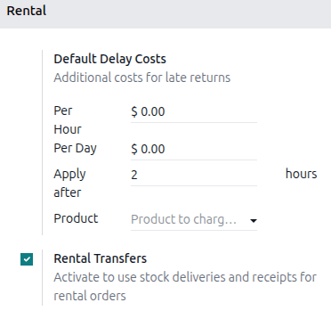 Checkbox trasferimenti